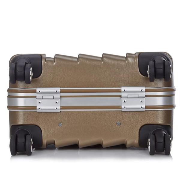 Unisex Brown Multipurpose Sports Trolley Case TSA Lock for Small PC 4-Wheel Shirt Suitcases Luggage