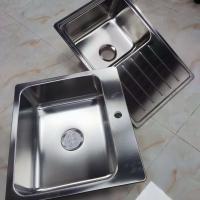 Évier de cuisine à cuve simple en acier inoxydable 304, encastré ou à montage en surface