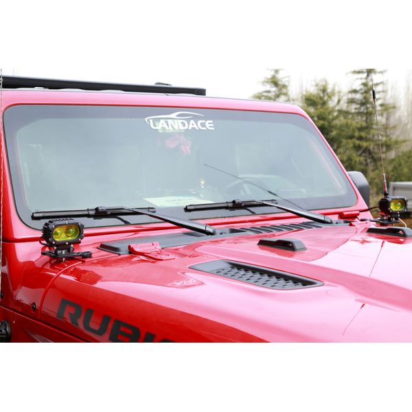 Aluminum Alloy Black LED Driving Light Bracket A Pillar Mounting Bracket For Jeep Wrangler JL JK
