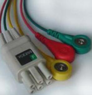 Durable NEC 3 Lead Ecg Cable 16 Pin With Accurate Measurement Insulated Type