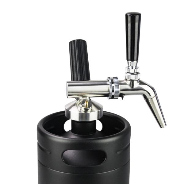 Black 64oz Nitro Cold Brew Coffee Makers , Stainless Steel Mini Nitro Cold Brew Keg