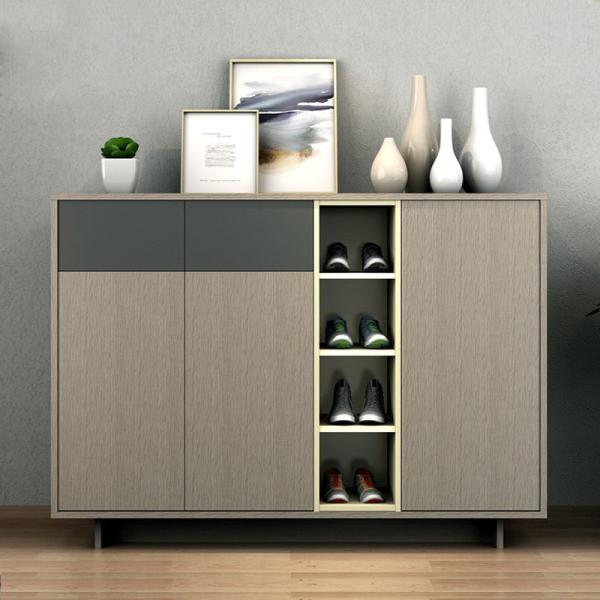 Plywood Slim Wooden Shoe Cabinet Rack Storage Modern Home Furniture 3 Tier
