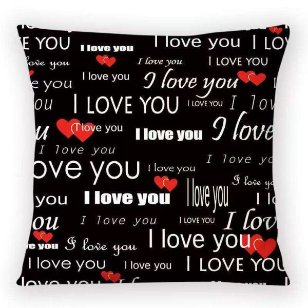 Printable Sublimation Cushions Blank Love Pillow Case For Valentine'S Gift