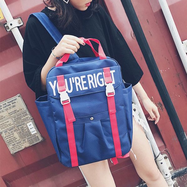 Student campus fashion trend backpack new Korean academic style backpack summer bag