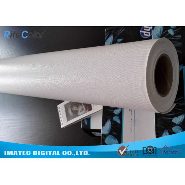 Microporous Glossy Poly Cotton Inkjet Printing Canvas Waterproof For Pigment Inks