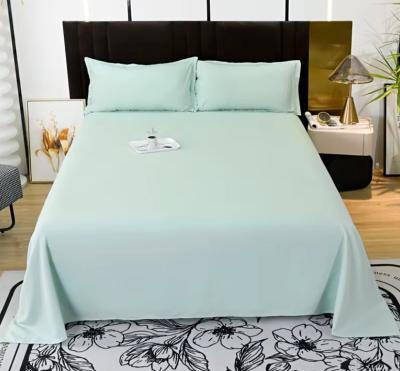Customized Color Plain Cotton Bed Sheet Sets with Hypoallergenic Design