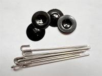 Soldadura de aluminio Mesh Fasteners For Pigeon Proofing del panel solar del gancho de 38m m que fosfata