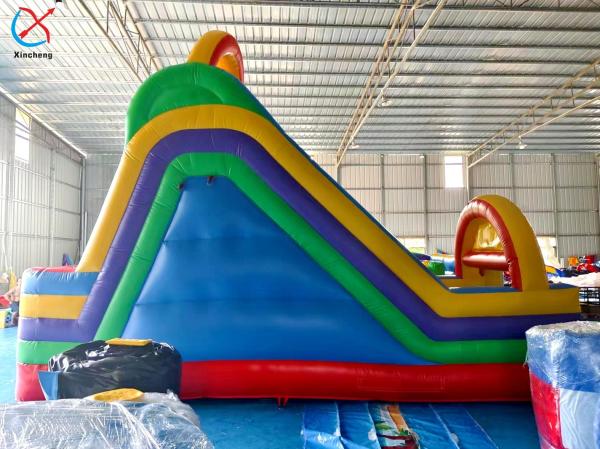 Factory Inflatble Colorful Bouncy House With Double Slides Combo Jumping Castle