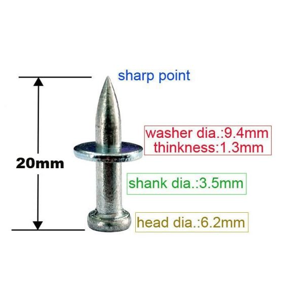 Fastening Concrete with Galvanized Flat Head Hammer Drive Pin Construction Material