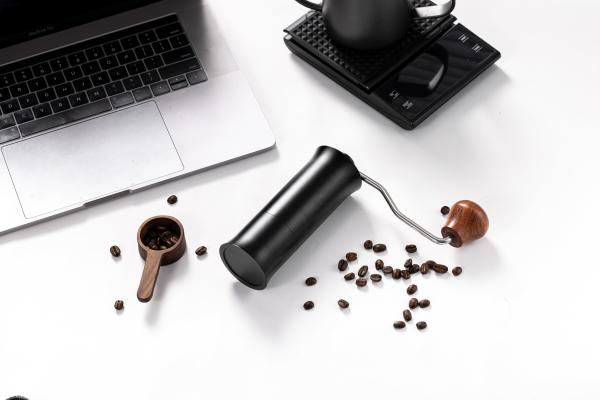 Smaller Portable Sanding Hand Office Coffee Grinder With Walnut Handle