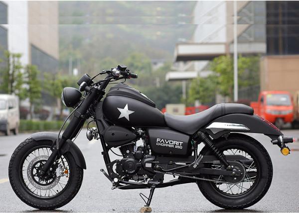 Classic Design Road Cruiser Motorcycles , Cruiser Motorbikes 250CC With Harley Chopper
