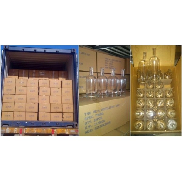 Custom 750ml Liquor Spirit Brandy Glass Bottle Fancy Transparent 700ml Empty Alcohol