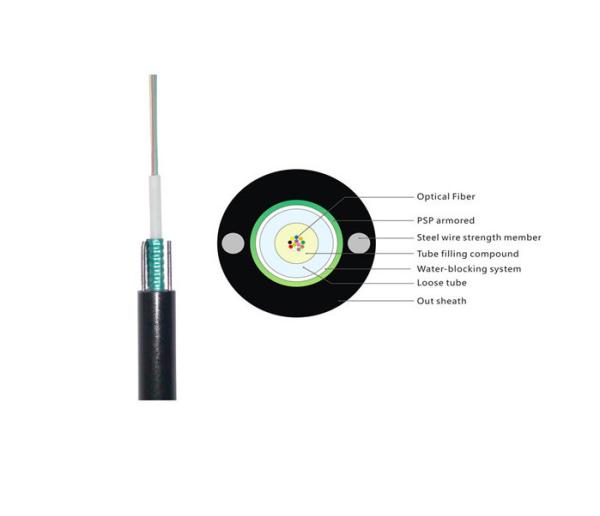 24 Core SM Non Metallic Fiber Optic Cable Overhead Outdoor