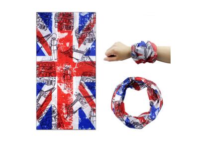 Seamless Connect  Tubular Headwear UK Flag Style Quickly Dry Low Fiber Properties