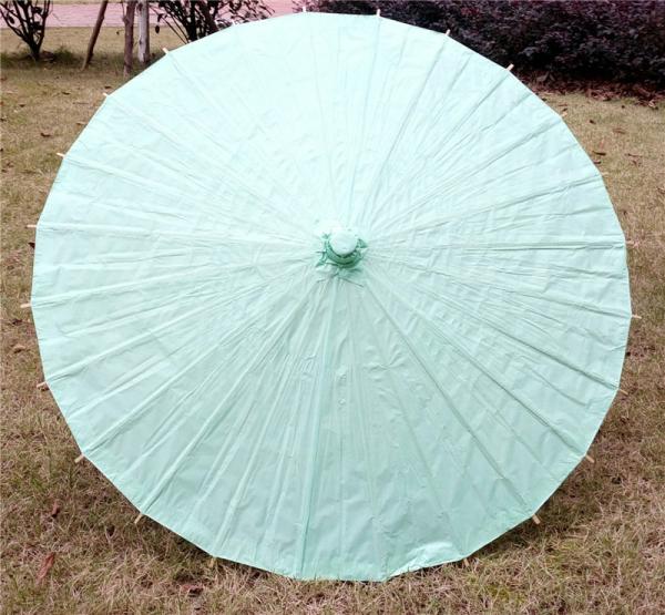 Wedding Party Chinese Paper Parasols Umbrella Solid Color 57cm Length 42cm Radius