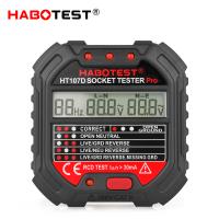 Appareil de contrôle de prise murale de prise d'UE d'essai de HABOTEST HT107D RCD avec l'affichage d'affichage à cristaux liquides