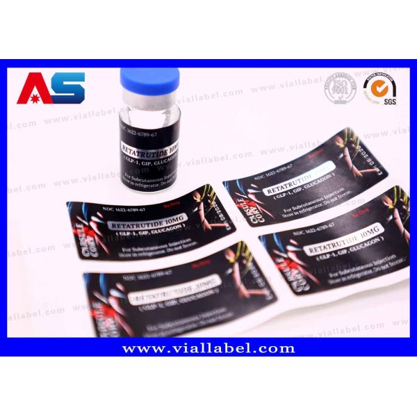 Étiquette du flacon peptidique fortement adhésif personnalisé avec autocollants d' huiles pour injection