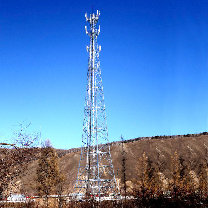 Free Standing Self - Supporting Lattice Tower CO2 Welding Greenfield Tower