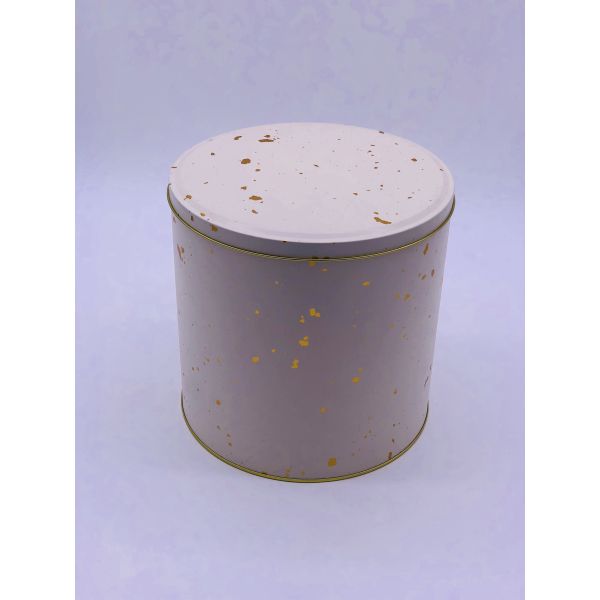 Fashionable Cylindrical Round Tin Box , CMYK Color Tin Packaging Box