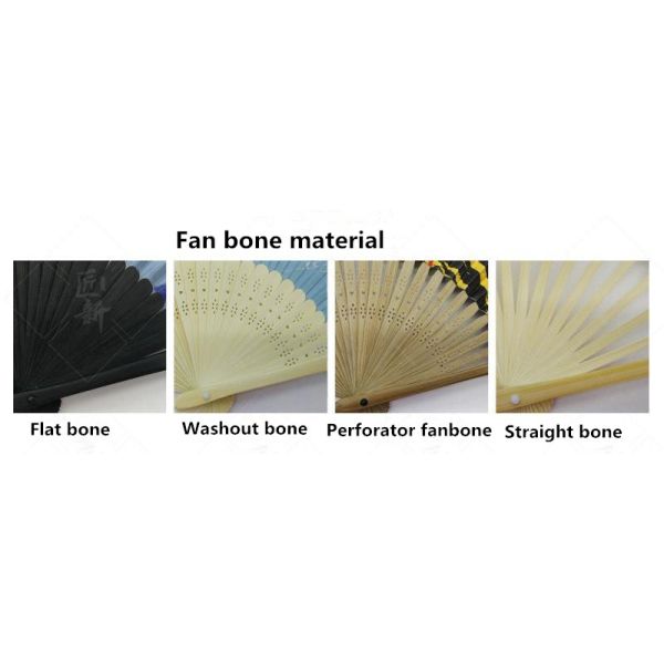 Custom Printed 8 Inch Hand Fan Made from Natural Moso Bamboo - Portable Folding Fan