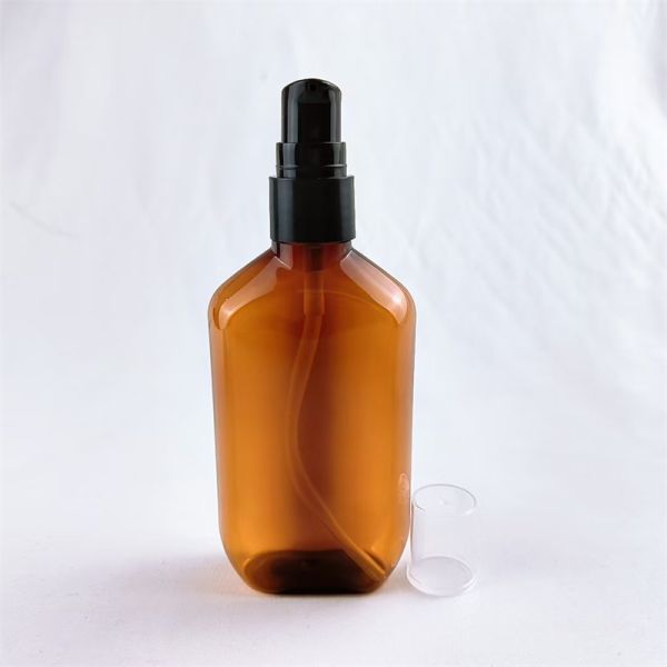 rectangle amber essential oil bottle glass with screw cap  empty amber Boston glass perfume spray bottle