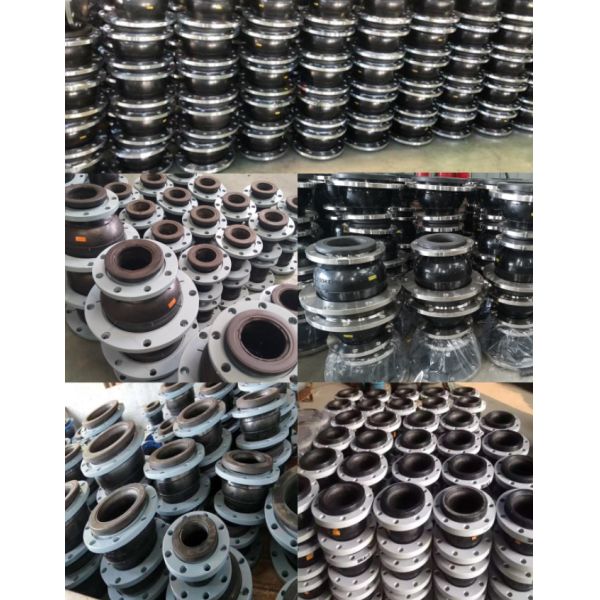 SS304 Flange Rubber Expansion Joint DN200 PN16 Pipe Compensator
