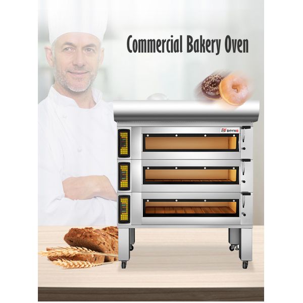 Industrial Bakery Gas Deck Oven With Intelligent Control System for bakery shop