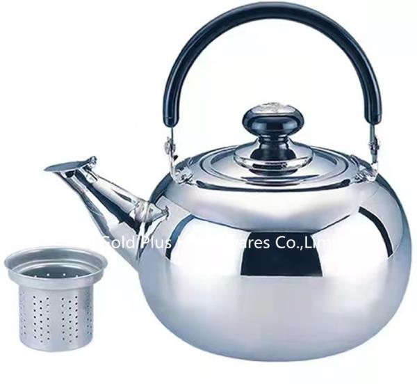 Drinkware natural color bollitore whistling kettles big size stainless steel water boiler stove top whistling kettle