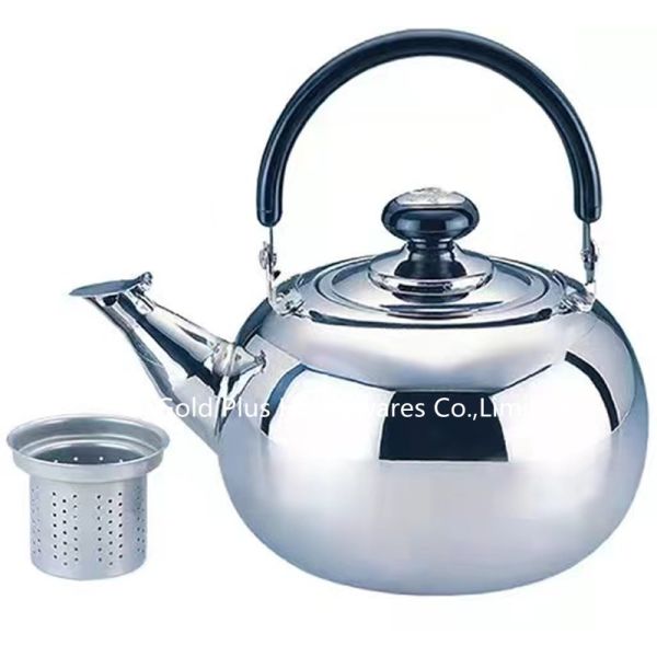 Drinkware Natural Color Stainless Steel Whistling Kettle 16cm Home Water Boiler