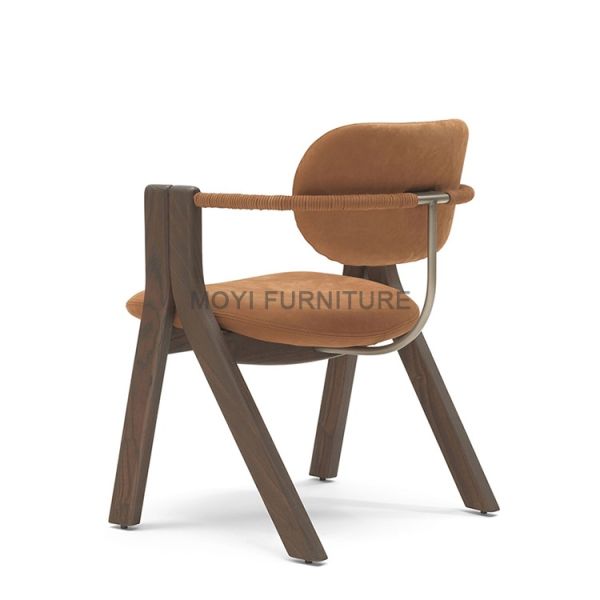 Traditional French Style Velvet Upholstered Backrest Dining Room Chairs Luxury Solid Wood Restaurant Wedding Chair for Hotel
