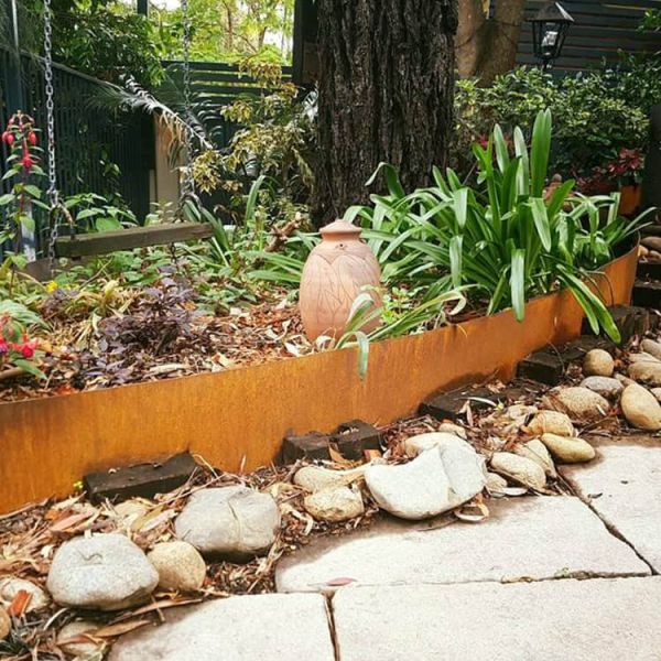 3.2FT Corten Steel Garden Edging Bunnings Rusty 39.3 Inch Corten Path Edging