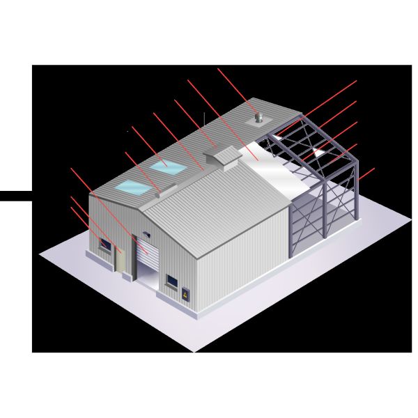 Структура стали склада Q235B с желтой подкрановой балкой Recyclable