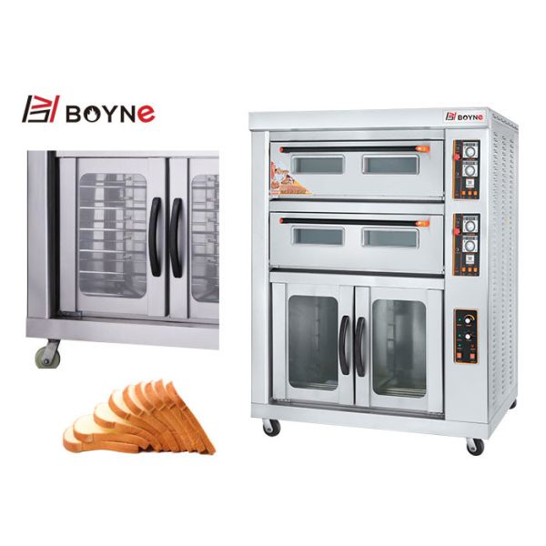 Commercial Baking Two Layer Four Trays Oven with Proofer 220v