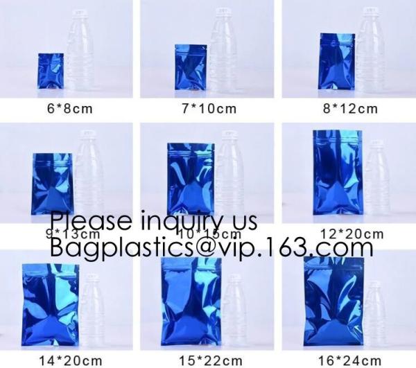 Top zip plastic bag food packaging/ 3 side seal zipper bag/ stand up pouch k bag for meat,pork,beef,sea food pack