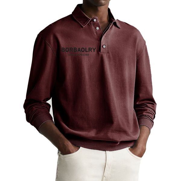 High Quality Cotton Custom Logo Solid Knit Casual Polo Shirt Wholesale Quick Dry Sports Men Long Sleeve Polo Shirts