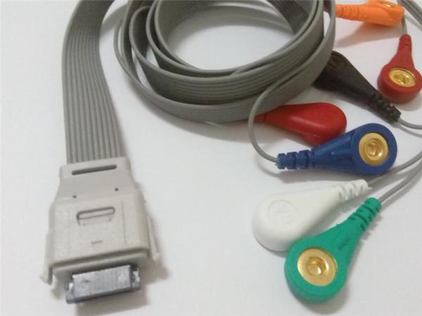 Revestimento biomedicável do cabo TPU de Ecg Holter do BI da ligação dos instrumentos Bi9800/9000 7
