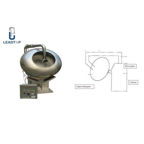 370W лакировочная машина сахара гайки воды Dia 400mm для пищевой промышленности конфеты/