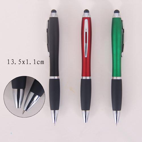 twist curvy plastic touch pen,touch stylus pen