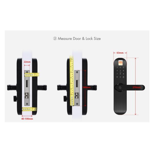 Zigbee Smart Door Lock Unlock by Password, Fingerprint, Card, App, Key