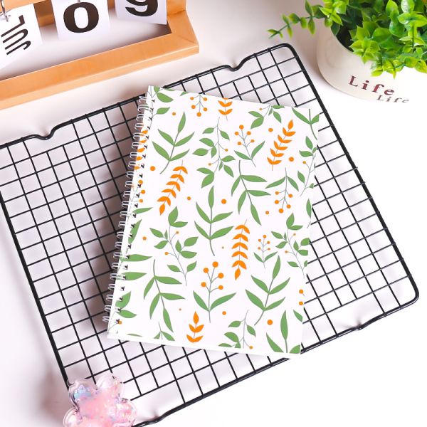 One Subject Standard Spiral Hardcover Notebook Vintage Style Feature