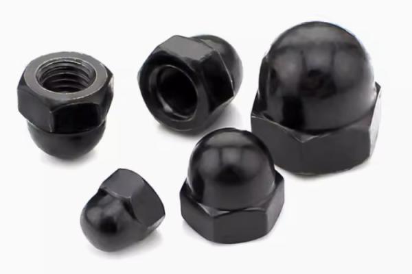 M4 M16 aço carbono acabamento preto Cupom Cap Nut Classe 4.8 Grau 8.8 acron nozes