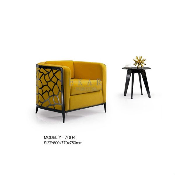 Metal Base Fashion Design Fabric Living Room Leisure Chair