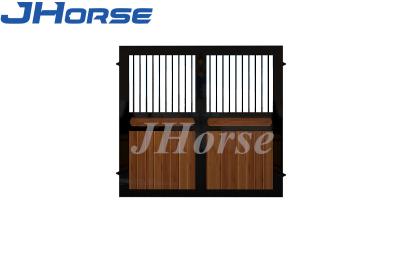 Porta de estábulo de cavalo de madeira de bambu personalizada galvanizada por imersão a quente