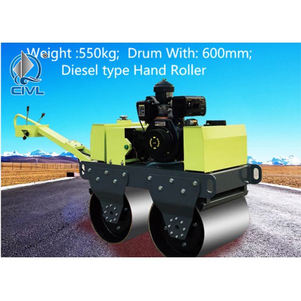Walk - Behind Double Drum Roller / 0.6ton Mini Road Roller / 13hp Gasoline Engine / Roller - Compactor
