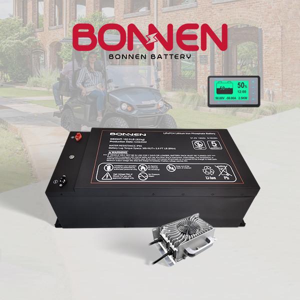 8.19kWh Lifepo4 Golf Cart Batteries 48V 160AH Lithium Battery Replacement For Yamaha With 22A Charger