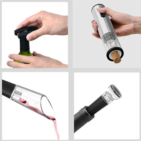 Automatic Electric Corkscrew Set Stainless Steel Electric Wine Opener Gift Set