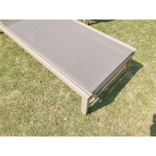Upgrade Your Beach and Pool Experience with this Metal Outdoor Patio Wave Chaise Lounger