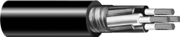 Type W 2000 Volts EPR / CPE Four Conductor Mining Power Cable Round Portable