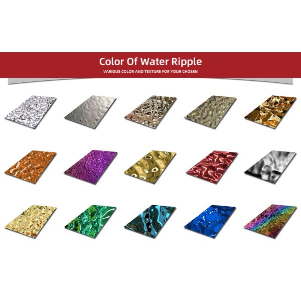 201 4x8 4x10 большая водная волна нержавеющая сталь плита зеркало розовое золото водяной волнистый нержавеющая сталь лист для стенной панели