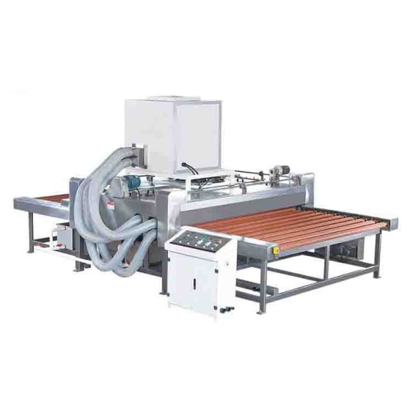 Horizontal Glass Washing Machine , Soft Brusher Glass Cleaning Drying Machine